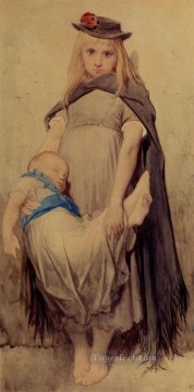  gustav lienzo - Joven Mendiant Gustave Doré